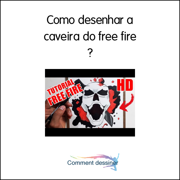 COMO DESENHAR A CAVEIRA DO FREE FIRE - How to Draw Free Fire Skull