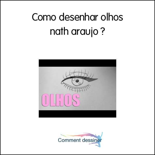 COMO EU DESENHO OLHOS  Nath Araújo 