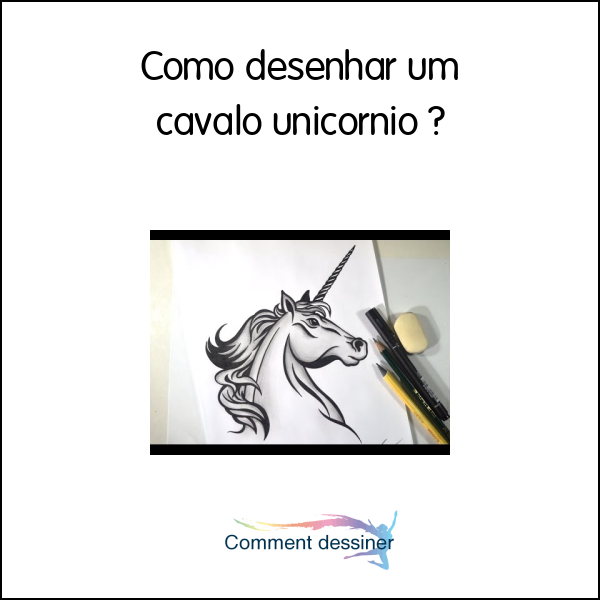 Como desenhar CAVALO UNICÓRNIO Tribal - passo a passo 