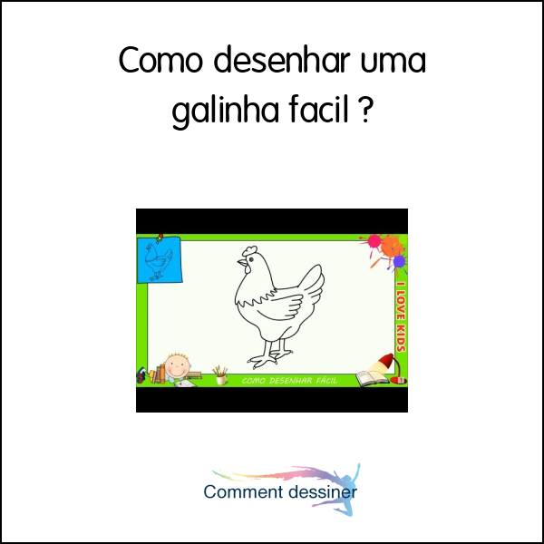 Como desenhar uma galinha FACIL passo a passo para crianças e iniciantes 2  